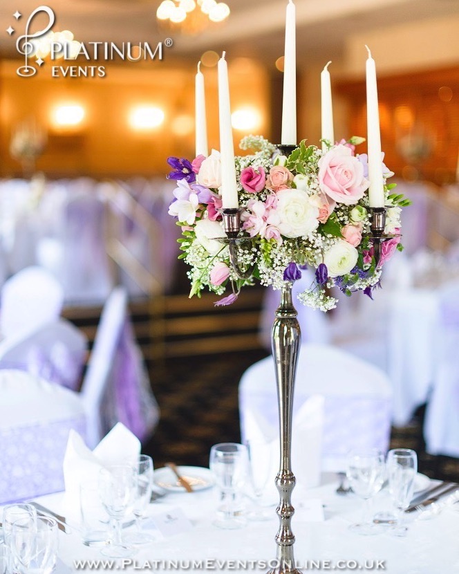 Candelabra With Flower Centrepiece
