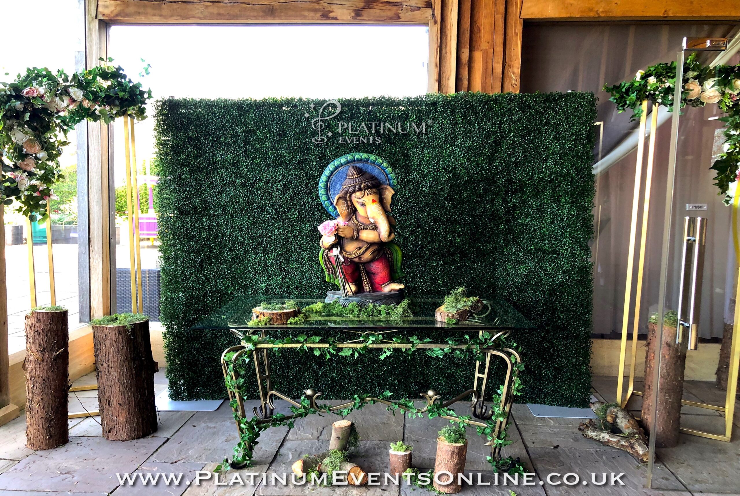 Ganesh Murti Green Backdrop @ Ladywood Estate