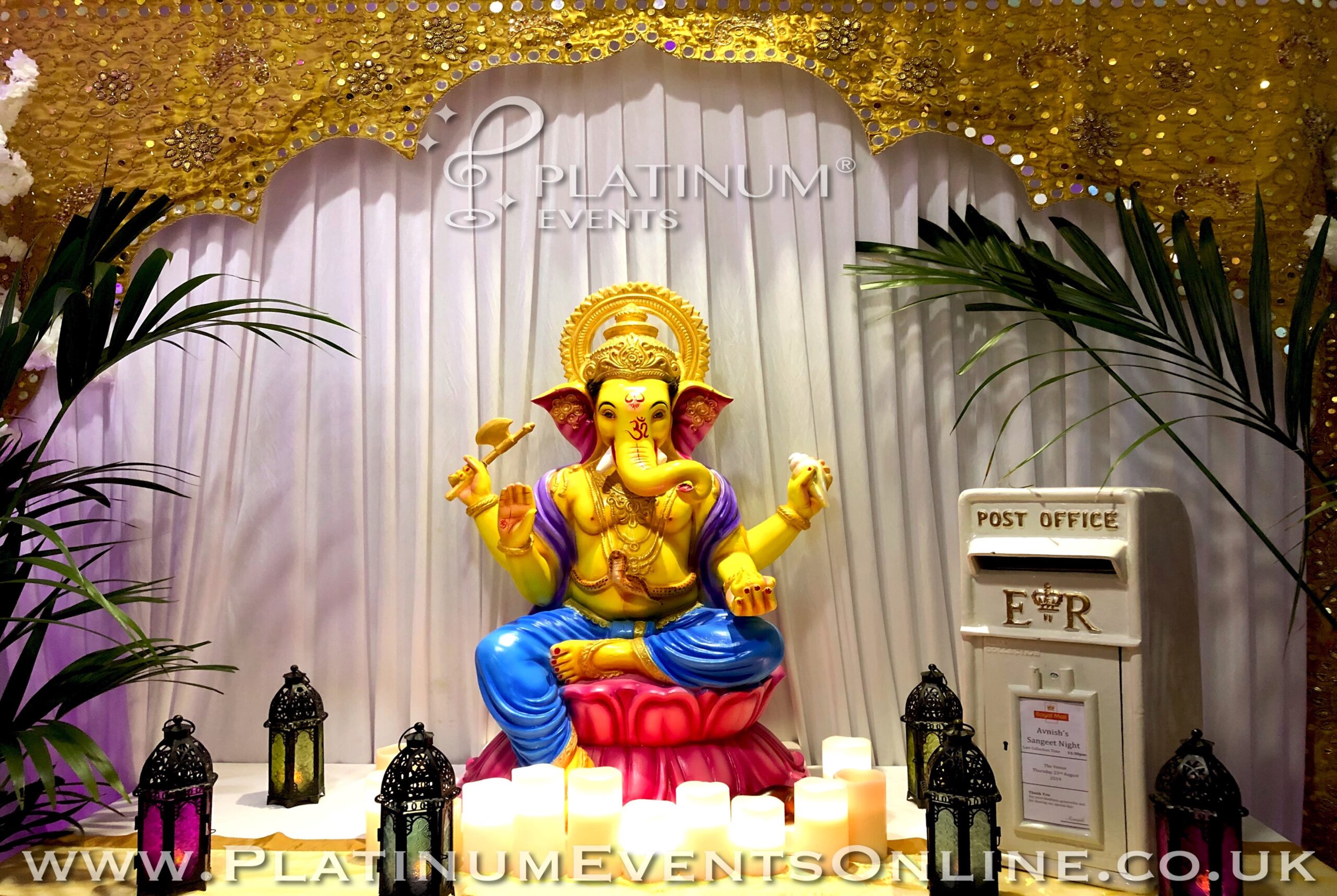 Multi Coloured Table Top Ganesh Murti