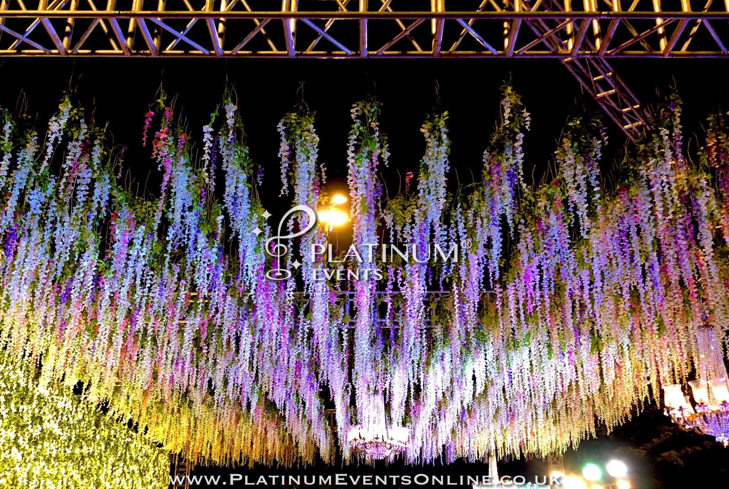 bespoke outdoor wisteria ceiling decor